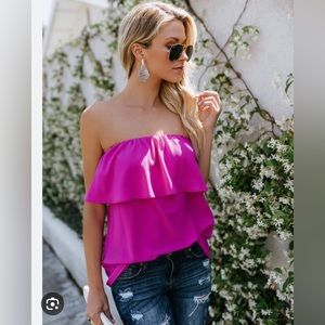 Vici Ruffle Tube Top